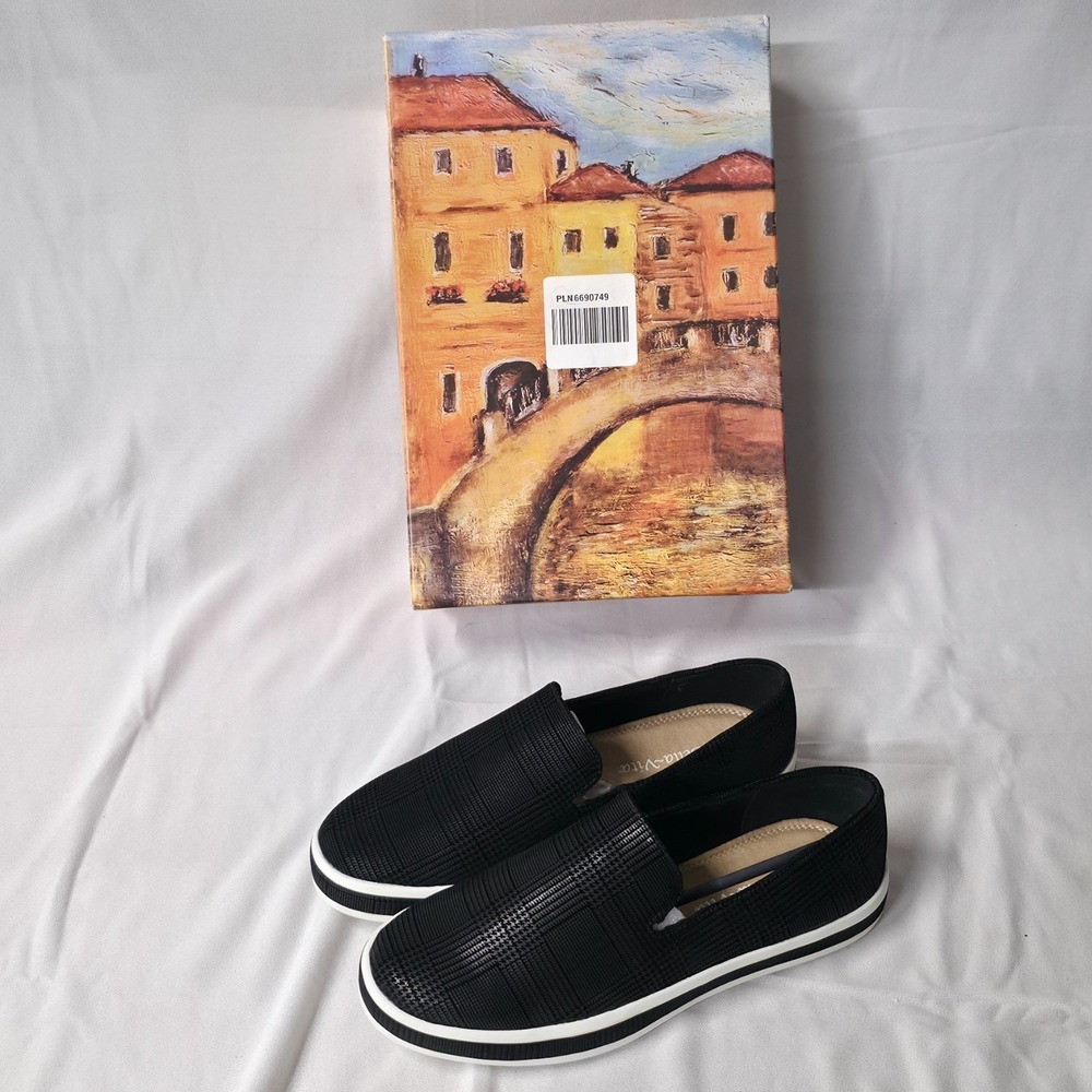 Bella Vita Women's Black Spencer ll Sporty‎ Slip On Sneakers Size 7W NIB